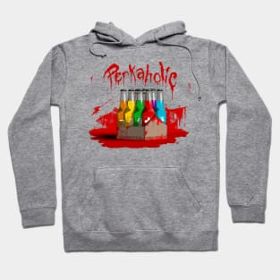 Zombie 8-Pack Bloodied Perkaholic on White Hoodie